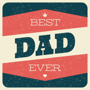 Retro style typographic design greeting card for Father's Day.