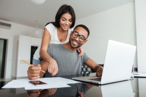 couple working on laptop